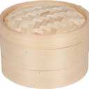 Trademark Innovations Bamboo Steamer - 3 Piece - 10 Inch Diameter