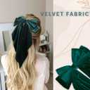 VOBOBE 8PCS Big Velvet Hair Bows for Women Girls 8 Inch Layered Bows Barrette Hair Clip Hair Accessories