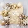 Champagne Gold Shimmer Wall Backdrop 24 Pcs, Square Sequin Panel Decoration, Glitter Silver Photo Backdrop for Wedding Anniversary Birthday 6ftx4ft