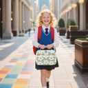 Bluboon Insulated Lunch Bag for Girls & Boys, Corduroy School Lunch Box with Cooler & Organizer Compartments, Leak-Proof Lunch Tote for School, Travel