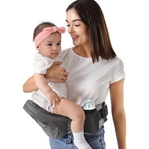 HKAI Baby Hip Carrier, Mom’s Choice Award Winner, Baby Carrier with Adjustable Waistband & Breathable Mesh, Ergonomic Carrier with Non-Slip Hip Seat Surface for Newborns & Toddlers, (Grey) HKAI Baby Hip Carrier, Mom’s Choice Award Winner, Baby Carrier with Adjustable Waistband & Breathable Mesh, Ergonomic Carrier with Non-Slip Hip Seat Surface for Newborns & Toddlers, (Grey)