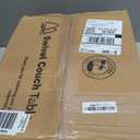 Height Adjustable OverCouch Armrest Table Tray  Tilting Top Swivel Table for Recliner, Sofa, Laptop, Slide Under Side Table for Eating, Reading, Snacking, Recovery Use (Black)