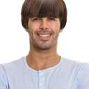 Short Mushroom Wig for Men-Synthetic 60s Bowl Cut Wigs for Anime Movie Music Costume Halloween Cosplay Party (Dark Brown)