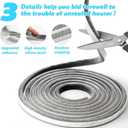 40FT Weather Stripping Door Seal Window Seal - Brush Window Insulation Door Weather Stripping Anti-Draft for Door Insulation Soundproofing (0.35" X 0.35", Gray)