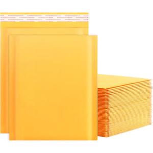 Kraft Bubble Mailers 8.5x11inch 25Pack Yellow Self-Seal Padded Envelopes Bubble Opaque Padded Mailers Shipping Bags for Small Businesses to Package and Mail Jewelry, Electronic Products