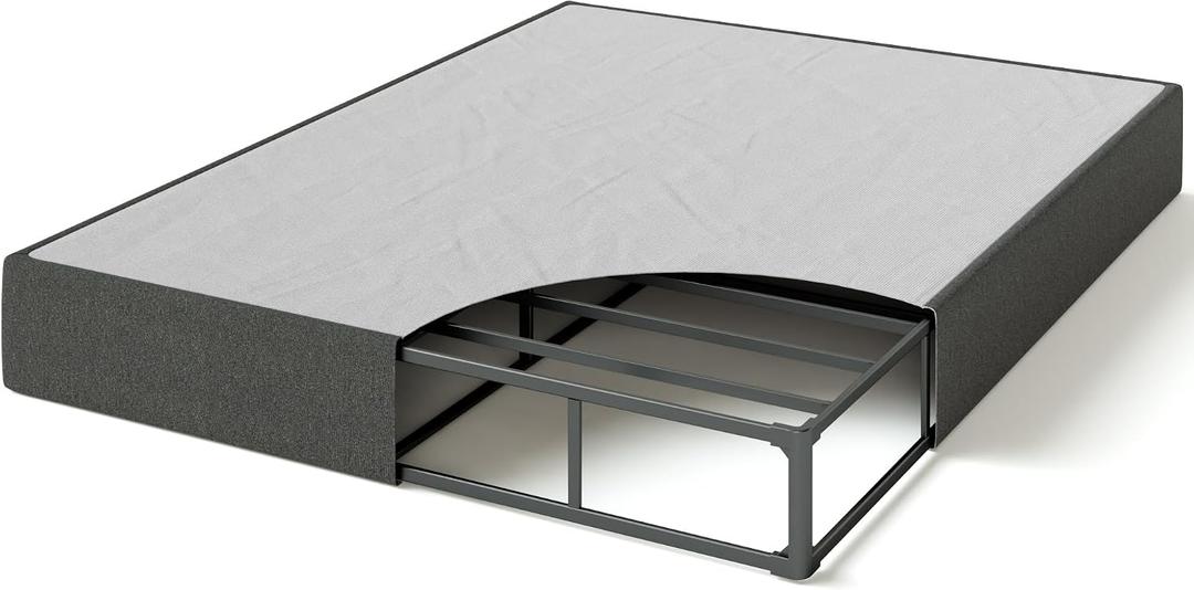 Zinus 9 Inch Full WonderBox(TM) Smart Box Spring, Quick Assembly Mattress Foundation, Durable Metal Frame, Grey