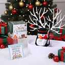 Christmas Crochet Doll Snowman Keychain Snowman Christmas Gift Positive Doll with Positive Card Box, Stocking Stuffer Delightful Birthday Gift for Women Family Friends