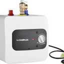 CAMPLUX Mini Tank Electric Water Heater 1.3 Gallons Hot Water Heaters 120V, Under Sink Water Heater with Cord Plug 1.44kW