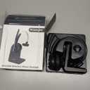 PrancyBt Bluetooth Headset, Wireless Headset with Microphone for PC, V5.2 Computer Headset with Noise Cancelling Mic, USB Dongle, Charging Base & Mute Button for Work, Cell Phones, Computer (Black)