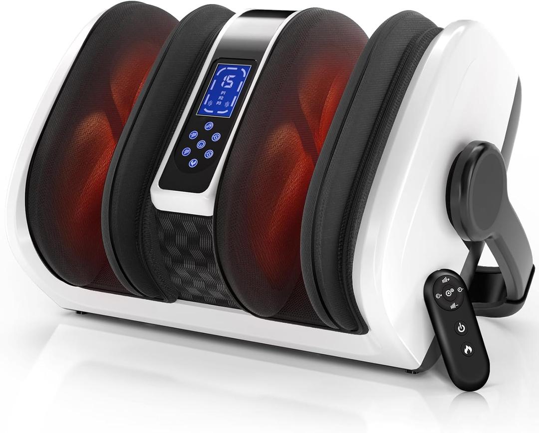 TISSCARE Foot Massager with Heat: Shiatsu Foot Massager for Plantar Fasciitis,Neuropathy, Circulation and Pain Relief for Foot Calf Gifts for Women and Men