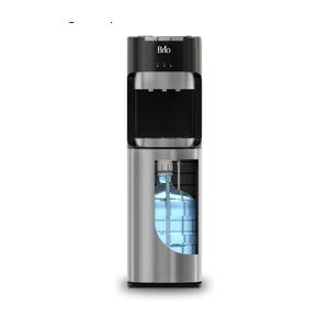Brio Bottom Loading Water Cooler Dispenser for 5 Gallon Bottles - 3 Temperatures with Hot, Room & Cold Spouts, Child Safety Lock, LED Display with Empty Bottle Alert, Stainless Steel