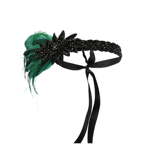 Flapper Headband Roaring 20s Headpieces Elegant Tea Flapper Accessories for Women