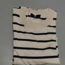 Dokotoo Women's Short Puff Sleeve Knit Tops 2026 Trendy Crewneck Striped T Shirts Casual Summer Blouses