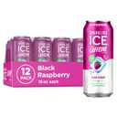 Sparkling Ice Caffeine Black Raspberry Sparkling Water with Caffeine, Zero Sugar, with Antioxidants and Vitamins,16 fl oz Cans (Pack Of 12) (EXP 04/06/27)