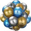 HyDren 72 Pcs Open House Balloons House for Sale 15.7 Inches Metallic Balloons for Real Estate Supplies Signs for Yard Sign