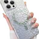 Cute Case for iPhone 16 Pro Case for Women Girls [ Compatible with Magsafe ] Translucent Silver Cheetah Print Pattern Design, Aesthetic Glitter Sparkly Bling Leopard Magnetic Phone Cover