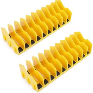 HURRICANE Pliers Organizer Rack, Pliers Cutters Organizer with Non-Slip Rubber Base, Keep Tools Organized in Drawers, 2 Pack, Extendable Design, Fit 3'H Drawers and More (yellow)