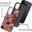 Case Designed for iPhone 16 Pro Max, Hybrid 2-Layer Case, Military-Grade Protection Durable Shockproof Anti-Scratch Phone Case, Orchid Lily Floral Collage