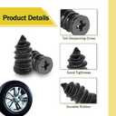 3 x 60PCS Tire Repair Rubber Nail, Vacuum Tire Repair Kits Spiral Rubber Nails, Tire Screw Plug Fast Tool Self Service Tire Repair Nail for car, Motorcycle, Truck, Tractor Tire Puncture Repair