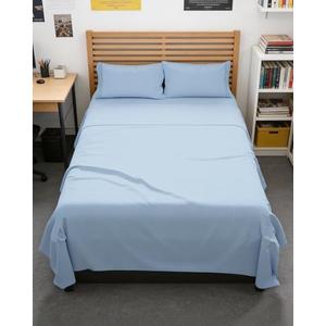 Full XL Bed Sheet - 4 Piece Full XL Bed Sheets Set - Ultra-Soft, Breathable & Cooling - Hotel Luxury Bedding for Women & Men with Deep Pockets - Wrinkle Free and Fade Resistant - Oeko-Tex - Sky Blue