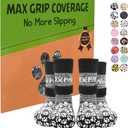 EXPAWLORER 6Pcs Anti-Slip Dog Socks to Prevent Licking Paws,Dog Shoes for Hot/Cold Pavement,Best Paw Protector Traction Control on Hardwood Floor,Dog Booties for Puppy Small Medium Large Senior Dogs, Medium (6 Count)