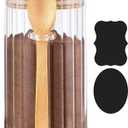 24 FL OZ Airtight Glass Jar with Bamboo Spoons Lids Overnight Oats Container Decorative Coffee Bar Food Storage Jar Cereal Nuts Salts Coffee Tea Flour Sugar Container Spice Jar