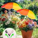 4 Pack Plant Umbrellas for Outdoor, 26" Larger Garden Plant Umbrella Shade, 39.5" Tall Sun Shade Cover with Adjustable Angle Height for Potted Plants, Garden Beds, Patio Flowers