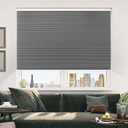 Allesin Cellular Shades Cordless Blackout Honeycomb Blinds for Indoor Windows, Thermal Insulated Window Shades Noise Reduction, Easy to Install, Perfect for Bedroom/Living Room, Grey - H64 x W27
