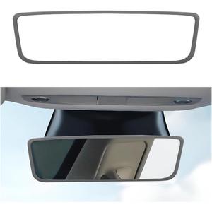 Zpana Model Y Rear View Mirror Protector Frame, Silicone Model 3 Car Rearview Edge Protection Cover, Automotive Interior Rearview Trim Decoration Accessories (Gray)