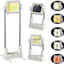 Rechargeable Work Light -10000 Lumen Solar Led Work Light, Waterproof Height Adjustable Portable Camping Lights with Stand, 5 Modes Tripod Mechanic Lights for Outdoor Indoor, Garage Car Repair