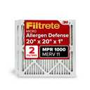 Filtrete 20x20x1 AC Furnace Air Filter, MERV 11, MPR 1000, Micro Allergen Defense, 3-Month Pleated 1-Inch Electrostatic Air Cleaning Filter, 2 Pack (Actual Size 19.719 x 19.719 x 0.84 in)