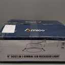 Amico 12 Pack 6 Inch 5CCT Gimbal LED Recessed Ceiling Light, 360&90 Adjustable Eyeball Directional Can Lights, Dimmable Retrofit Wafer Downlight with Jbox, 12W 1200LM CRI90+, White, ETL&FCC