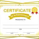 Certificate of Achievement Awards 30 Pcs Gold Award Certificates of Completion Paper Awards Certificate 8.5x11 Inch Graduation Diploma Achievements for Students Teachers School Supplies