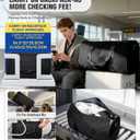 Convertible Garment Duffle Bags for Travel, Carry On Garment Bag for Women Men 2 in 1 Hanging Suit Bag, Large Weekender Bags for Business Trip Wedding Hanging Clothes Black