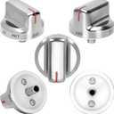 DG94-02141A Knob for Samsung Stove Knob Replacement (5PCS), Compatible with Samsung Stove Knobs NX58M6630SS/AA, NX58M6630SS/AA-00, NX58M6630SS/AA-01, NX58R6631SS/AA-00, NX58R6631ST/AA-00