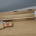 TONIAL Gold Double Curtain Rods for Windows, 72-150 Inch, Simple Finials