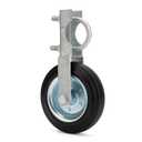Gate Helper Wheel for Supporting Metal Swing Gates with 1-5/8" Thru 2" Gate Frames, 6" Gate Support Wheel Prevent Gate from Dragging for Chain Link Fence (Silver)