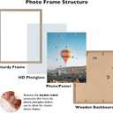 JCJMY 14x19 Picture Frame for Poster Photo Picture, Horizontal and Vertical Formats for Wall Hanging, 14 x 19 Wall Gallery Poster Photo Frame with Shatter Resistant Plexiglass, Rustic Brown