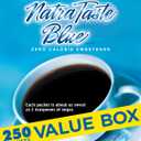 NatraTaste Blue Zero Calorie Sweetener, Bulk Sugar Substitute for Coffee, Iced Tea, Lemonade, Hot & Cold Drinks, Baking, Cooking, Low Carb, Vegan, Sugar Alternative, 250 Packets Value Box (8 pack) | Sugar Substitute for Coffee, Iced Tea, Lemonade, Hot & Cold Drinks, Baking, and Cooking, Low Carb, Vegan, Sugar Alternatives (EXP 01/01/27)