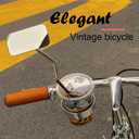 Vintage Bike Handlebar Rearview Mirror |1 Mirror (Single)| Universal Adjustable Rotatable Bike Safe Clear Mirror for Cruiser Bike Electric Bike ebike Motorcycle Scooter