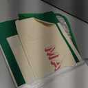 3 Pcs Empty Mahjong Canvas Bag Gift Embroidered American Mahjong Set Incl Tiles Bag and Racks & Pushers Drawstring Bags(Green,Regular)