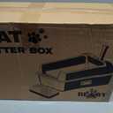 Stainless Steel Litter Box XL, Extra Large High Sided Litter Box with Handles for Big Cats, Anti-Urine Leakage Metal Cat Litter Box, Easy-Clean, Non-Stick, Includes Scoop and Mat
