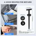 150Pcs Nylon Car Cable Ties Fasteners Zip Tie Clips & Plastic Rivet Straps with One-Way Locking Teeth for Bumper Fender Engine Splash Shield Wiring Harness Interior/Exterior DIY Repair