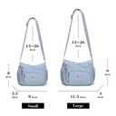 AOCINA Crossbody Bags for Women Multi Pocket Nylon Lightweight Ladies Purses Messenger Shoulder Handbags Satchel Travel Bag (Canal Blue)
