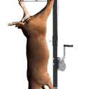 KNINE OUTDOORS Portable Game Hoist with 600 Pounds Capacity Truck Hitch Mount Deer Hanger with 360 Degree Swivel Complete Hoist Kit with Winch and Gambrel for Hunting Season Game up to 600lbs