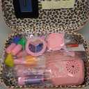 Kids Makeup Kit for Girl - 2 in 1 Kids Washable Makeup Toys & Nail Art Kit with Nail Dryer and Storage Case, Real Girl Makeup Set Birthday Gifts Toys for 3 -12 Year Old Girls, Pink