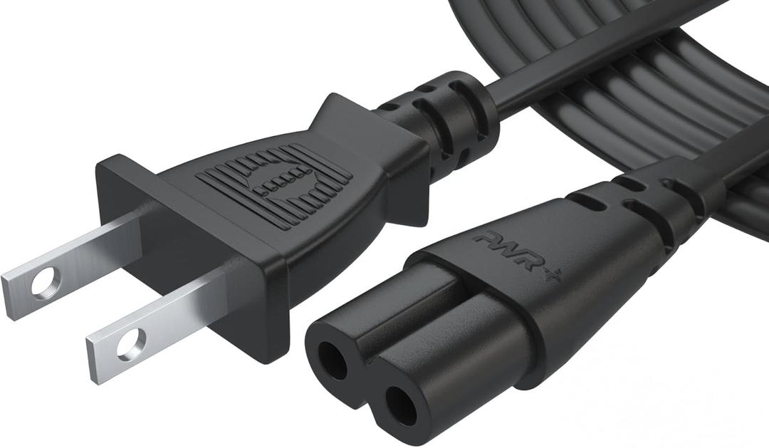 Tv Power Cord 12Ft Cable for Samsung LG TCL Sony: Apple Tv Insignia Sharp Toshiba JVC Hisense 4k 8k UHD Crystal Tizen Smart Roku Google Quantum Panasonic HDR LED QLED 2 Prong UL Listed