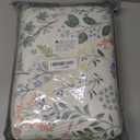 HoneiLife King Size 100% Cotton Floral Breathable Duvet Cover with Zipper Closure & Corner Ties,3pcs Wildflower Comforter Cover Sets- Fragrant Grass (King-104" x 90", Green Floral)