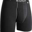 2UNDR Men's 6" Swing Shift Boxer Briefs (Medium, Black/Grey)