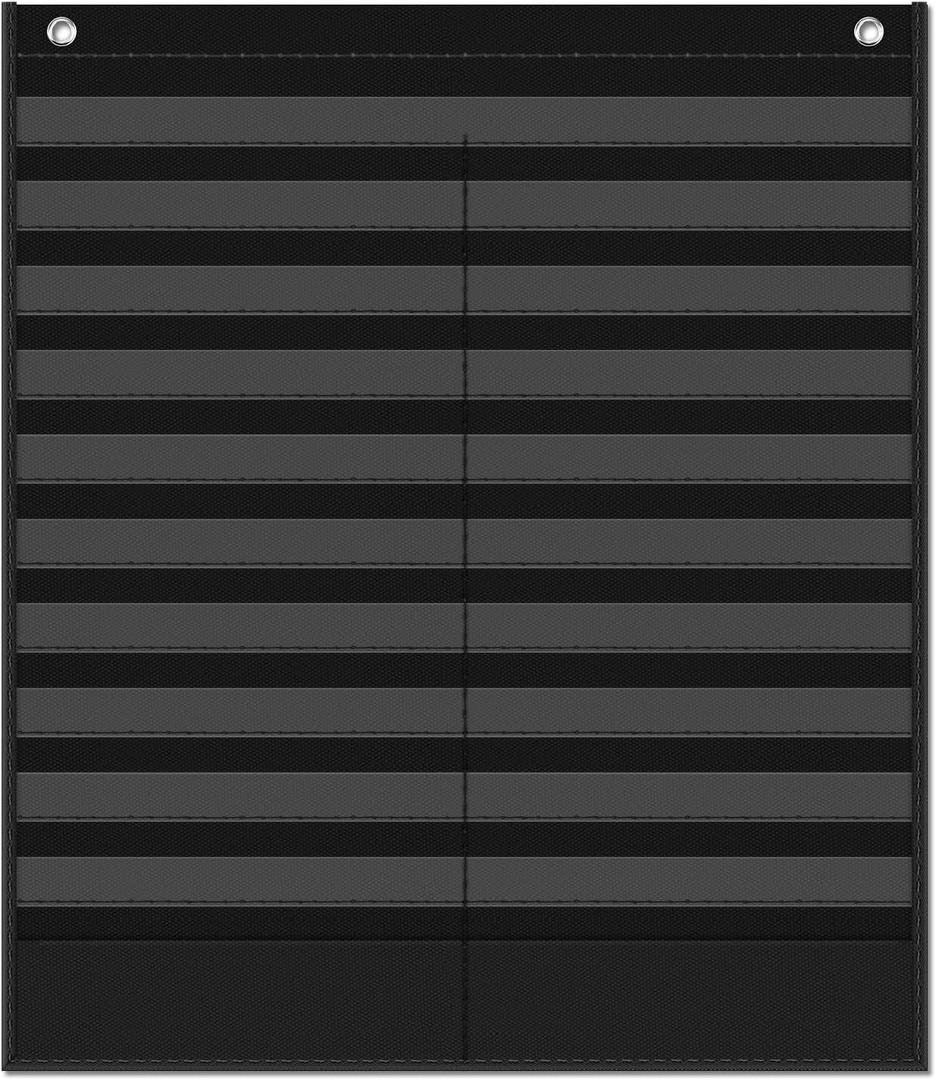 Daily Schedule Pocket Chart - Clear 19 Pocket Chart for Classroom with 22 Reusable Dry-Erase Cards | Perfect for Flash Cards/Sentence Strips/Cleaning Schedule and Checklist/Calendar Cards